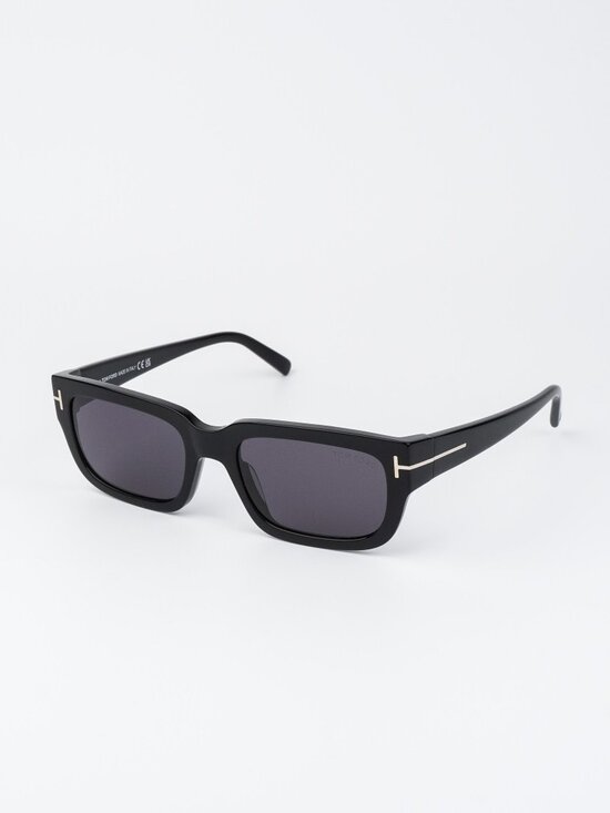 Tom Ford EZRA Women Sunglasses Black Smoke Rectangle FT1075/S 01A NEW AUTHENTIC main image 12